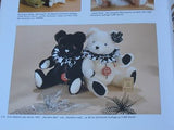 Hermann Germany 2 Bears Set Harlequin Man & Lady Mohair B&W 23.6"  LTD ED 1992