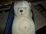 DROWZY Mechanical Snoring Yawning Laying Bear Big Belly Moves 14" Autruche PQ