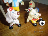 4 Wrinkles Dogs Ganz Bros 1985 Rubber Sports Figures