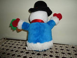 Snowman with Christmas Tree Stuffed Plush 10 inch