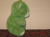 Vintage Nicky Toy Holland Green Furry Plush Sitting Teddy Bear