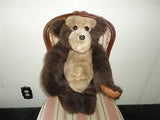 JUMBO One of a Kind Teddy Bear Faux Mink Leather Paws 20 Inch Jointed AOOAK