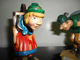 Vintage  NODDERS Alps Hikers Man and Woman Figures Innsbruck Tirol Austria RARE