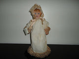 OOAK Primitive Art Doll Poopi Poupee Baby 12 inch Made Ottawa Canada Handpainted