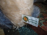 PANDA Effanbee Humpback Bear Essentials Blue Cream 100% Mohair 18in. Button/Tag