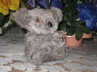 Old Vintage Grey Koala Bear Real fur 1970s