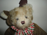 RARE Christmas Bearly A. Reindeer Bearington Bear Dressed As Deer Retired 14in.