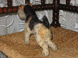 Antique Steiff Terry Airedale Terrier 1322,0 Mohair Working Squeaker 1950 1957
