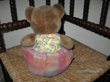 Vintage Little Girl Brown Teddy Bear Holland 1970s Velvety Soft Rare 9 inch
