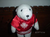 Polar Bear Canada Hockey Player Stuffed Plush