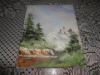 Original Oil Painting Landscape Signed MAILLET 87 Canadian Artist Canvas 10 x 8