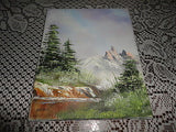 Original Oil Painting Landscape Signed MAILLET 87 Canadian Artist Canvas 10 x 8"
