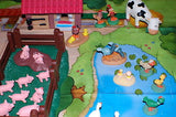 Atlas Europe France Childrens Farm Set 53 Pieces Comical Funny Animals People