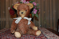 Antique Heunec Germany Bear Hetro Voice Box Ich Bin Dein Dreapy Mohair 1960s