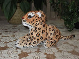 PIA Holland Soft Laying LEOPARD CUB Plush Handpainted