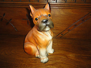 Kmart Canada Vintage 1960s-70s Porcelain BOXER Dog Statue Figurine Made Japan