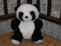 Vintage Dutch 9 Inch Panda Bear Plush Plastic Nose