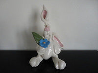 USA Artist Michael Ezzell Original Clay Bunny Figure 9 inch OOAK