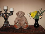 Vintage Germany OOAK Mohair Bear Leather Paws Glass Eyes 15 inch