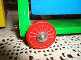 Old Vintage HEROS Western Germany Wooden Toy Train Set 3 Sections ESSO Tanker