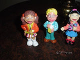 The Puzzle Place Set of 4 Character Rubber Dolls 1993 Children TV Show