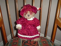 Russ Berrie Alexandra Plush Bear 4608 Velvet Clothing