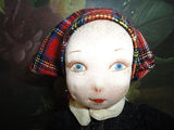 Antique Norah Wellings England Cloth Doll 12in Velvet Original Scottish Outfit