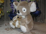 Happy People Germany Beige Koala Mom & Baby 13 inch