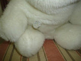 Classic Gund Platinum Edition 1980 Large SNUFFLES White Chubby Bear 13 inches