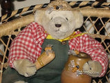 German Musical Bear with Honey Pot