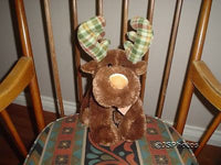 Russ Marty Moose 13in Stuffed Toy 32742 Flannel Antlers