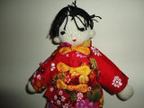 Chinese Girl Handmade Knitted Doll w Clothing 13 inch