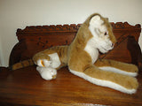 Vintage Merrythought UK TIGER 1970's Laying Large 28 inch Airbrushed Details