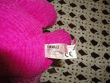 Russ Berrie CHENILLE Bear Neon Pink Retired Handmade
