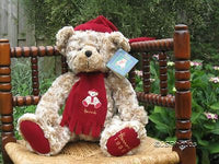 Harrods UK Large Foot Dated 13 Inch Christmas Bear 1999 with All Tags