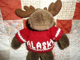 Arctic Circle Moose Brown Stuffed Plush Animal 9 Inch Anchorage Alaska
