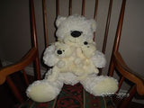 Mother Teddy Bear Holding 2 Baby Cubs Jumbo Stuffed Plush 21 Inch Gorgeous