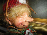 Bombay Company Winking ELF DOLL Green Ornament Poseable Figure 11 inch  RETIRED