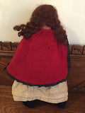 Antique 1920s Felt Doll 16 inch Painted Face Original Clothing Knitting Needles