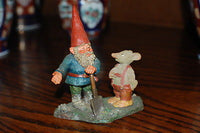 Rien Poortvliet Classic David the Gnome Statue Al with Mouse 2001 Retired Egbert