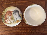 Royal Staffordshire UK Kittens Puppies Dish with Lid Bone China Art Pottery