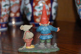 Rien Poortvliet Classic David the Gnome Statue Al with Mouse 2001 Retired 700111