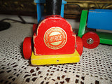 Old Vintage HEROS Western Germany Wooden Toy Train Set 3 Sections ESSO Tanker
