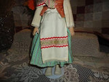 Vintage Russian Lithuanian Highlands Doll In Traditional Outfit 17 Inch