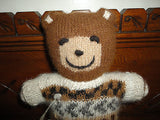 Minka Fair Trade Peru Alpaca Wool Knitted Bear Hand Spun Organic New 10 inch