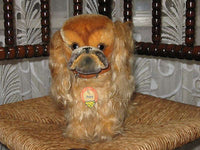 Steiff Germany 4120/22 Peky Pekingese Standing 1968 22cm 8 inch KFS ALL TAGS