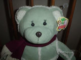 Suede Patchwork Bear with Woolen Trim 16 inch Rare