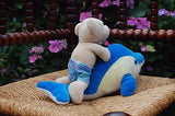 Trend Toys Apeldoorn Netherlands Plush Bear Riding a Dolphin 11 inch