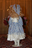 German Porcelain Doll Floral Dress 40 CM NEW in Box