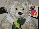 Metro Soft Toys UK Daisy Bear 4th LE 13 Inch White Jointed Teddy Bear Plush